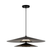 Cruz 24-in Metal - Black/White LED Pendant