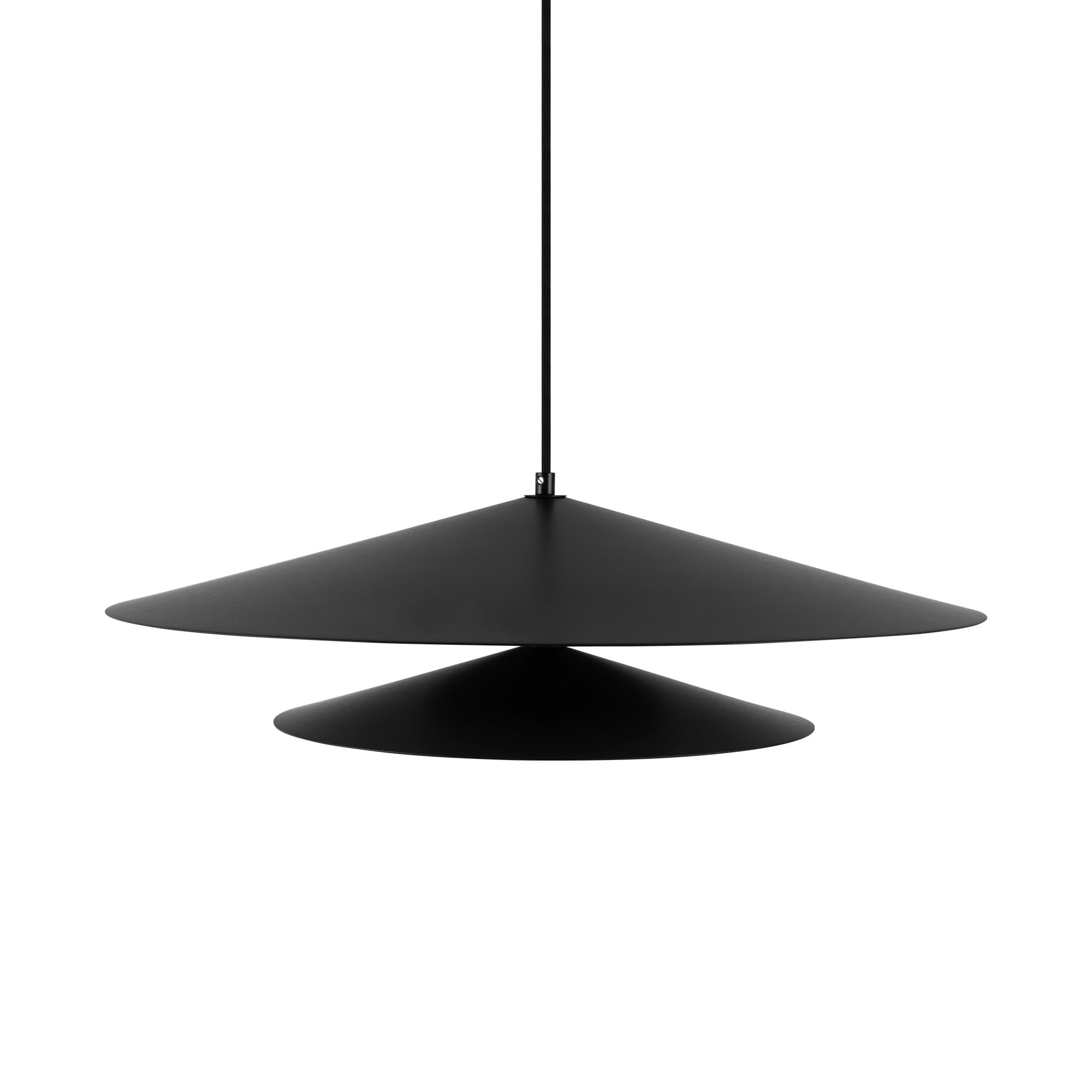 Cruz 24-in Metal - Black/White LED Pendant
