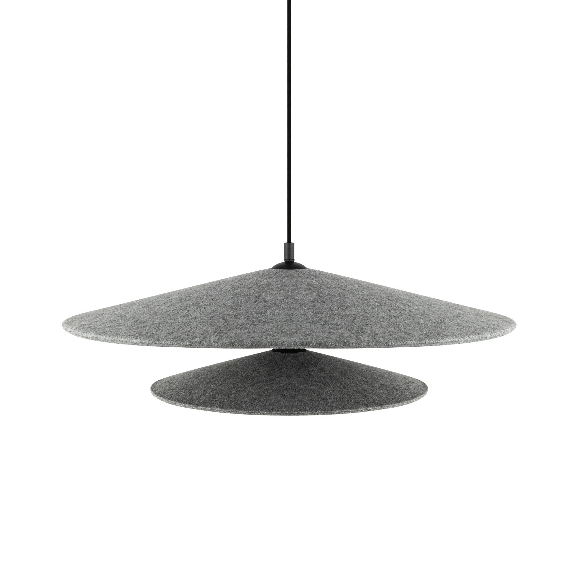 Cruz 24-in Felt - Gray LED Pendant