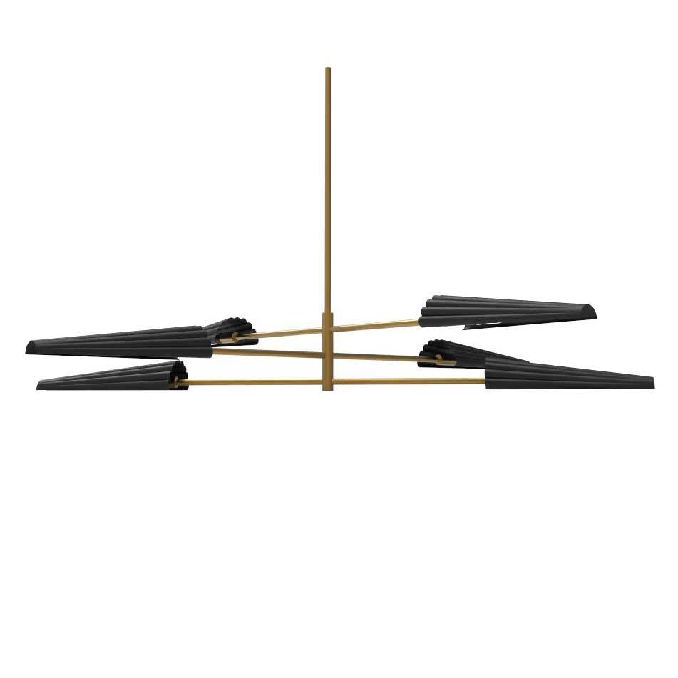 Dainolite CSE-476C-AGB-MB Chandelier Contemporary - Aged Brass