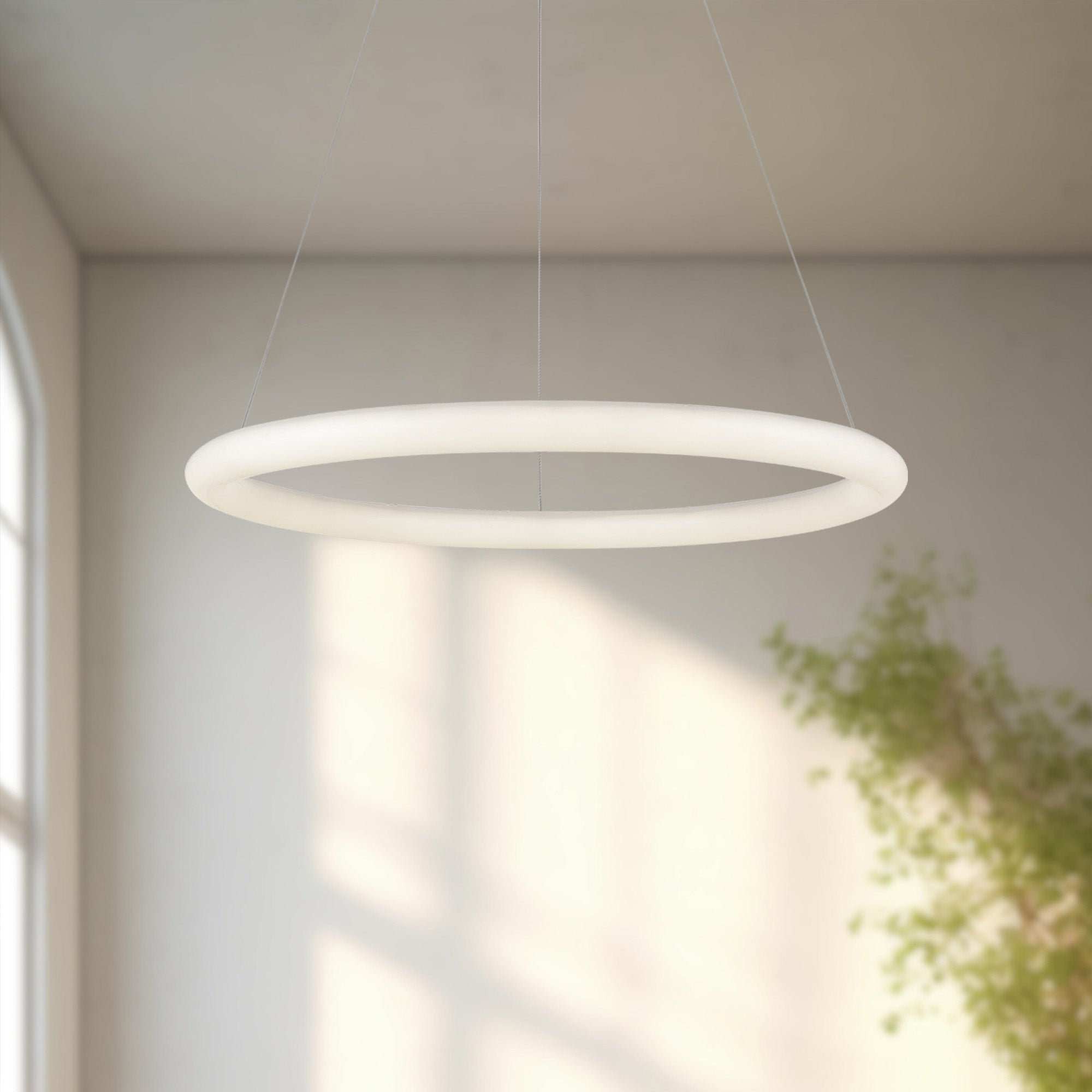 Cumulus Minor 32-in White LED Pendant