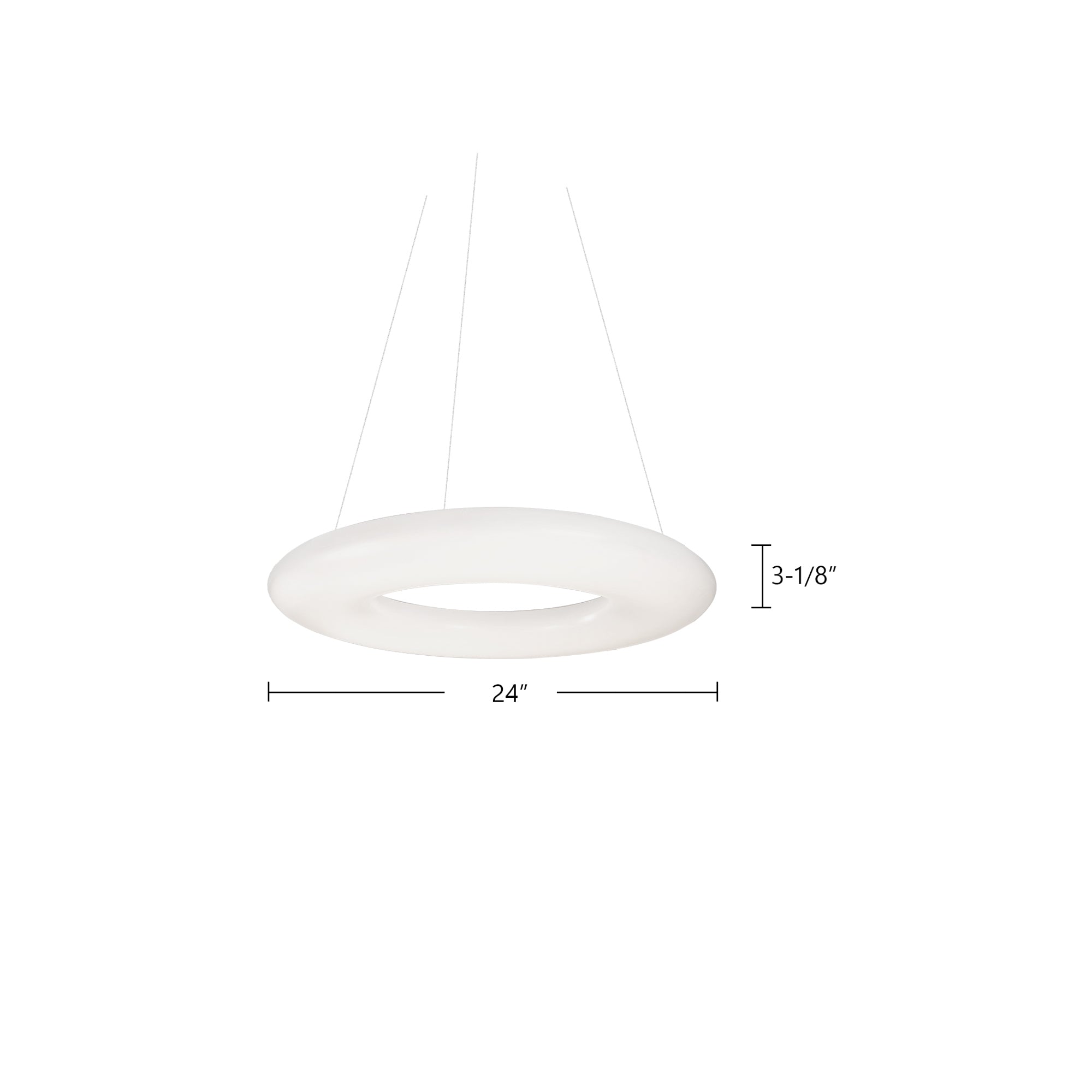 Cumulus 24-in White LED Pendant