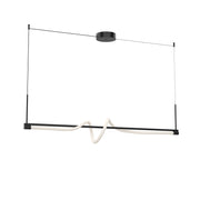 Cursive 54-in Black LED Linear Pendant