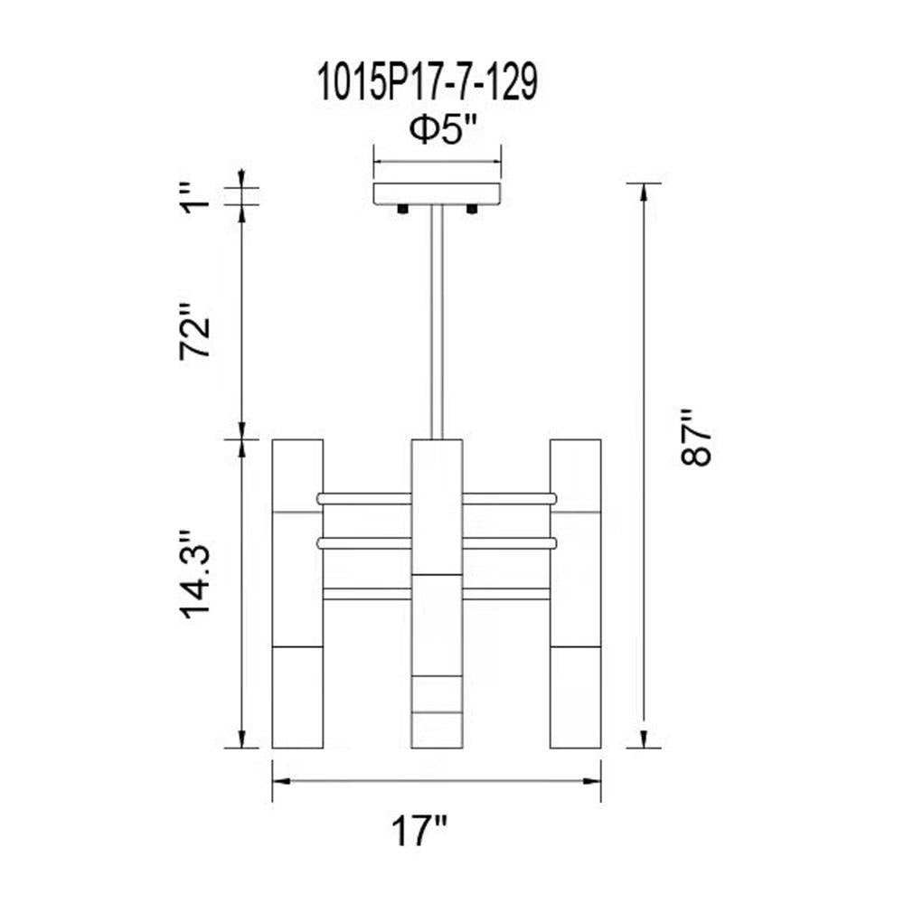 CWI Lighting 1015P17-7-129 Chandelier Transitional - Combination Finishes