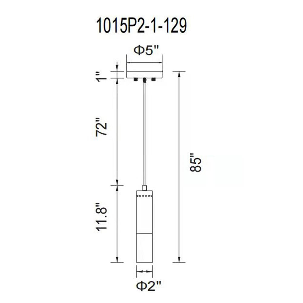 CWI Lighting 1015P2-1-129 Mini Pendant Transitional - Combination Finishes