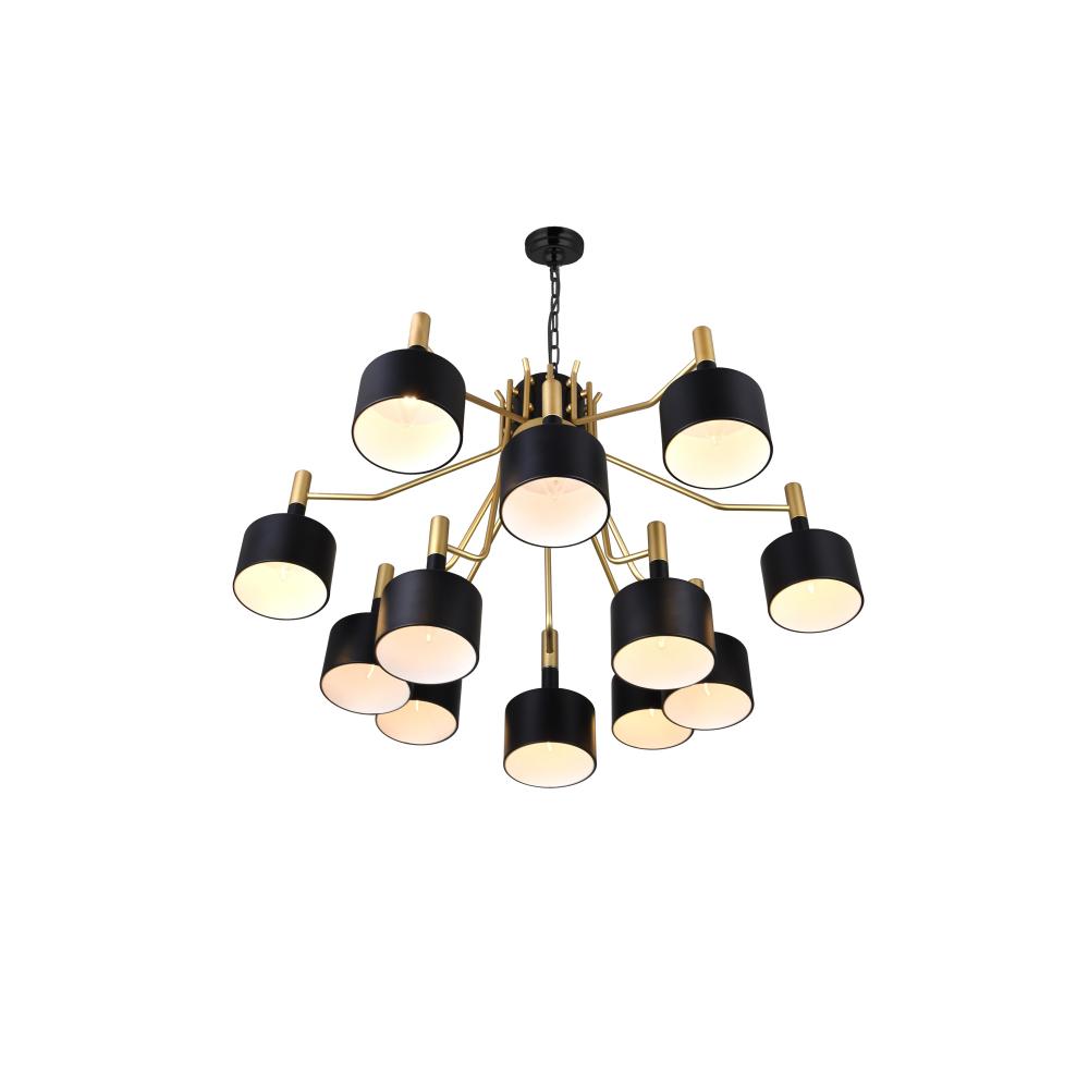 CWI Lighting 1017P32-12-129-A Chandelier Transitional - Black