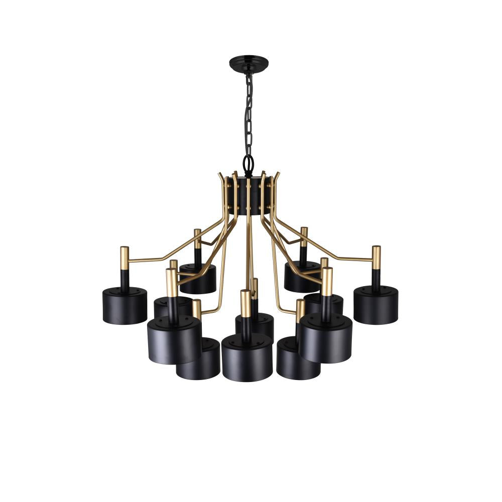 CWI Lighting 1017P32-12-129-A Chandelier Transitional - Black