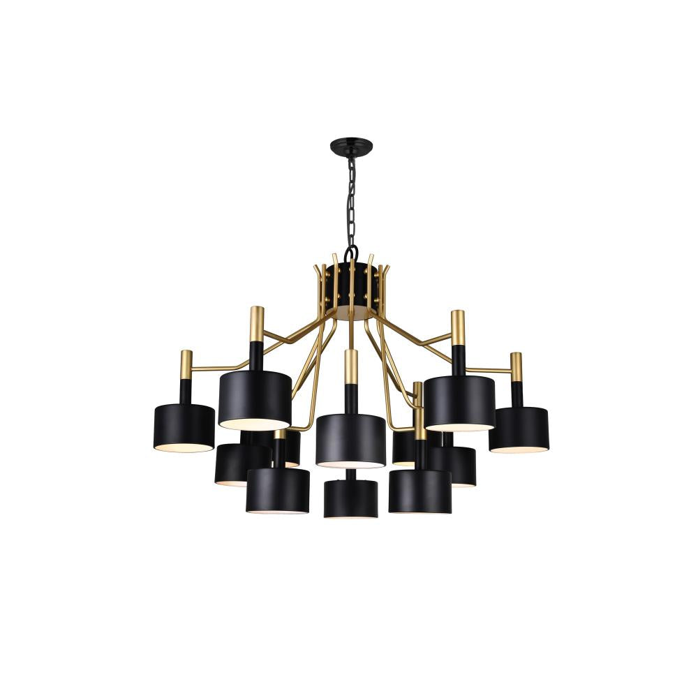 CWI Lighting 1017P32-12-129-A Chandelier Transitional - Black