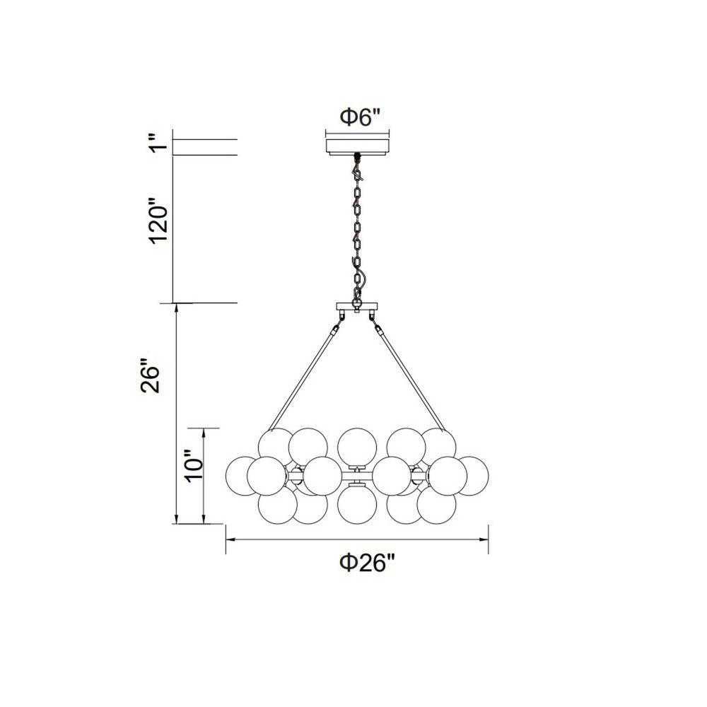 CWI Lighting 1020P26-25-602 Chandelier Contemporary - Gold