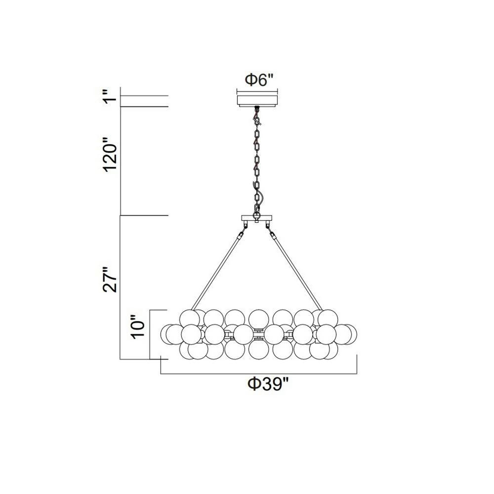 CWI Lighting 1020P39-45-602 Chandelier Contemporary - Gold