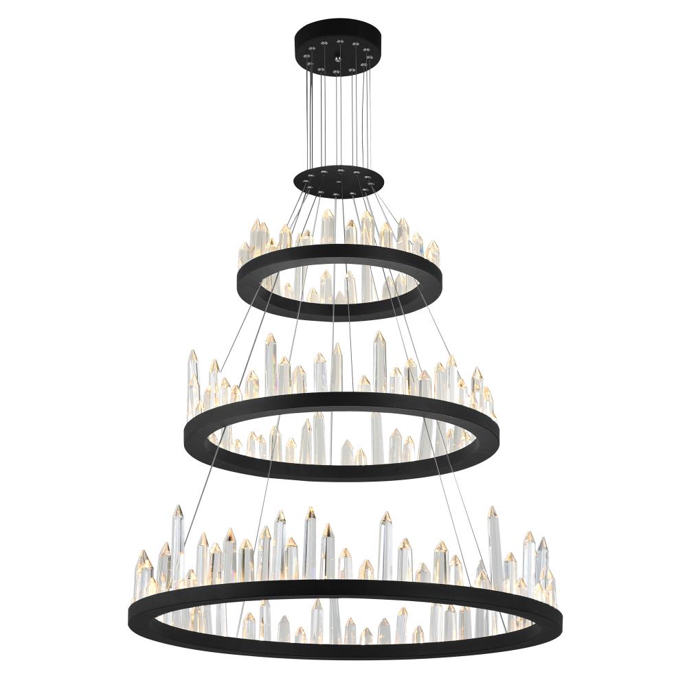 CWI Lighting 1043P42-3-101 Chandelier Transitional - Black