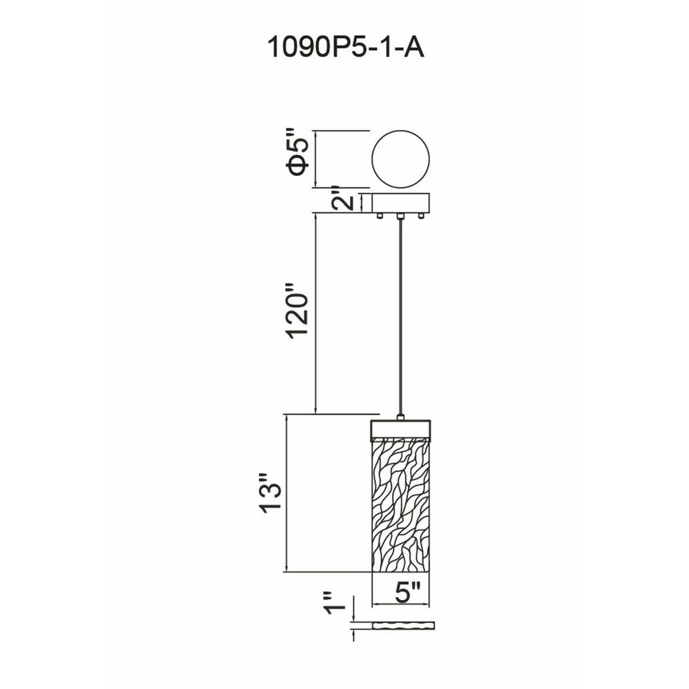 CWI Lighting 1090P5-1-269-A Mini Pendant Contemporary - Pewter