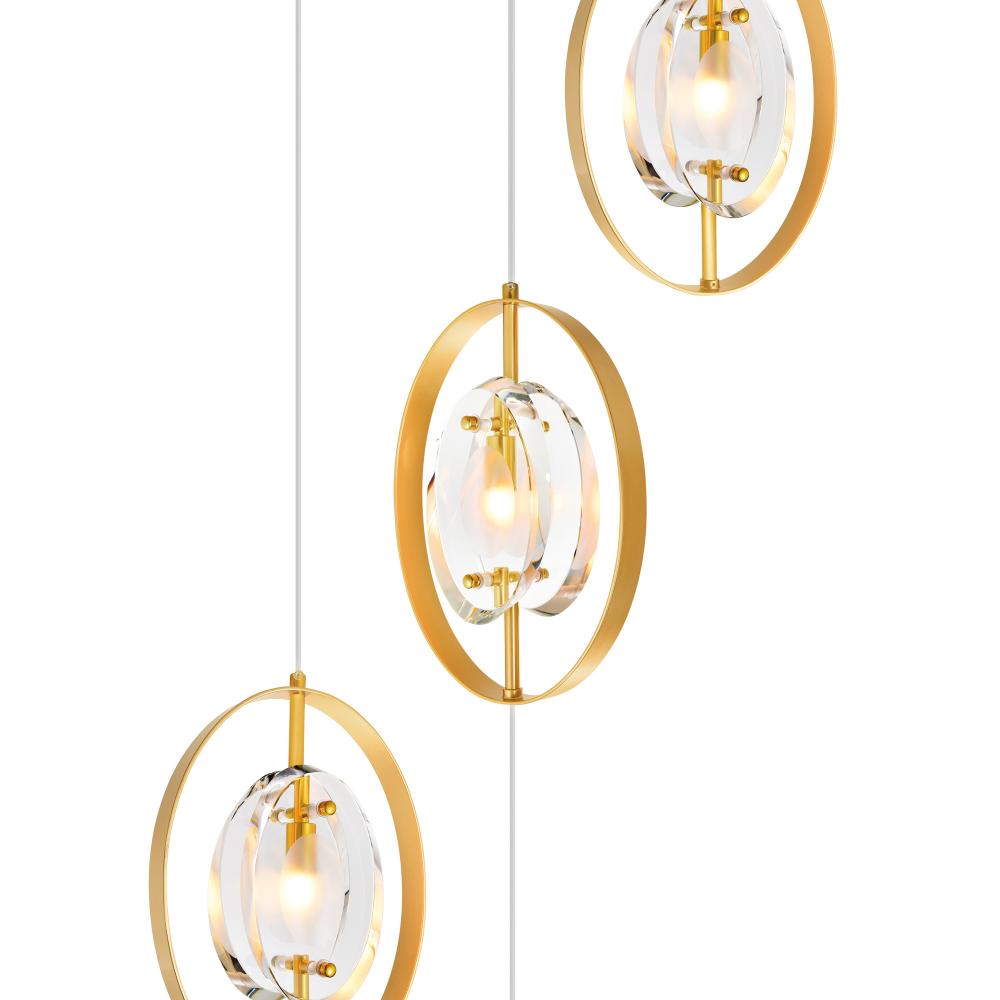 CWI Lighting 1224P21-6-625 Pendant Contemporary - Brass