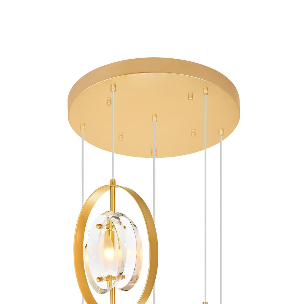 CWI Lighting 1224P24-9-625 Pendant Contemporary - Brass