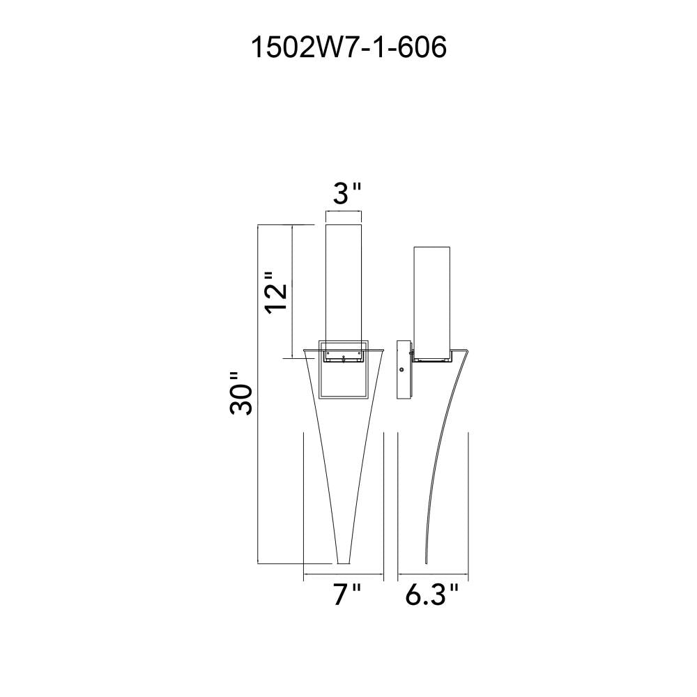 CWI Lighting 1502W7-1-606 Sconce - Satin Nickel