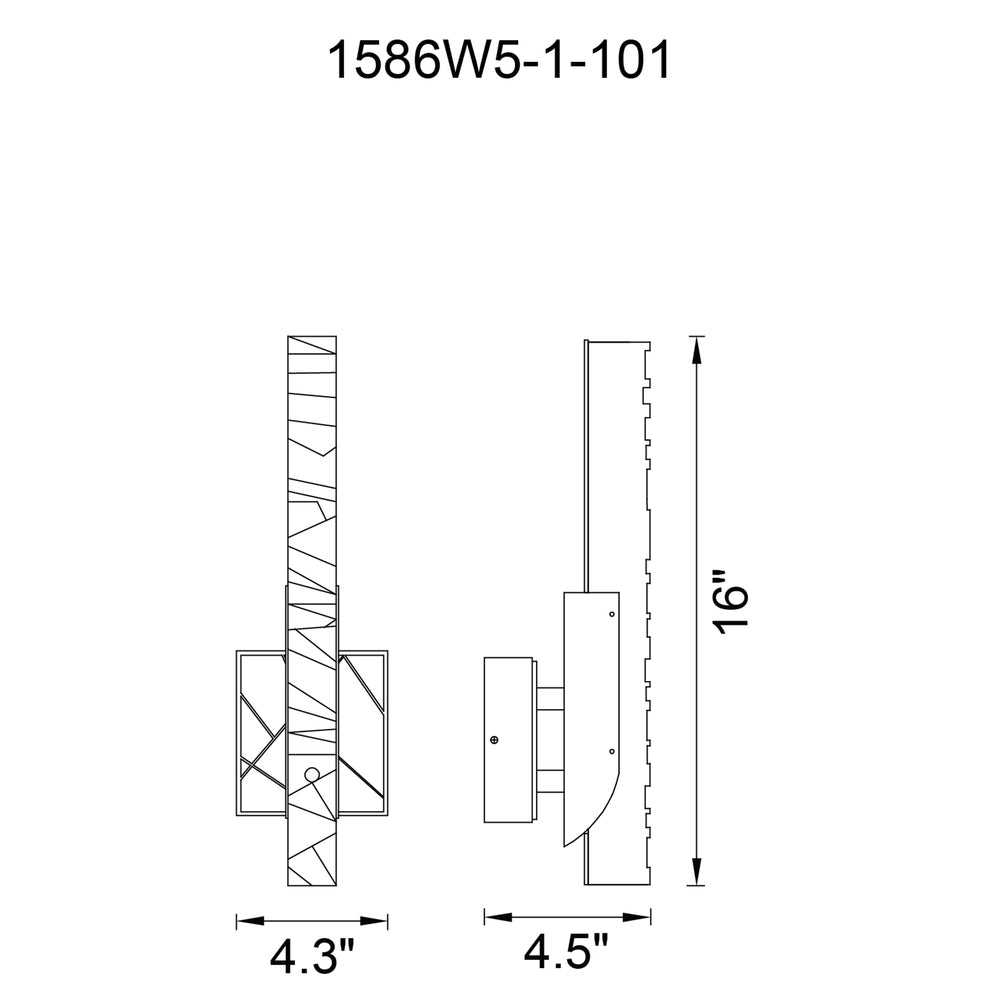 CWI Lighting 1586W5-1-101 - Black