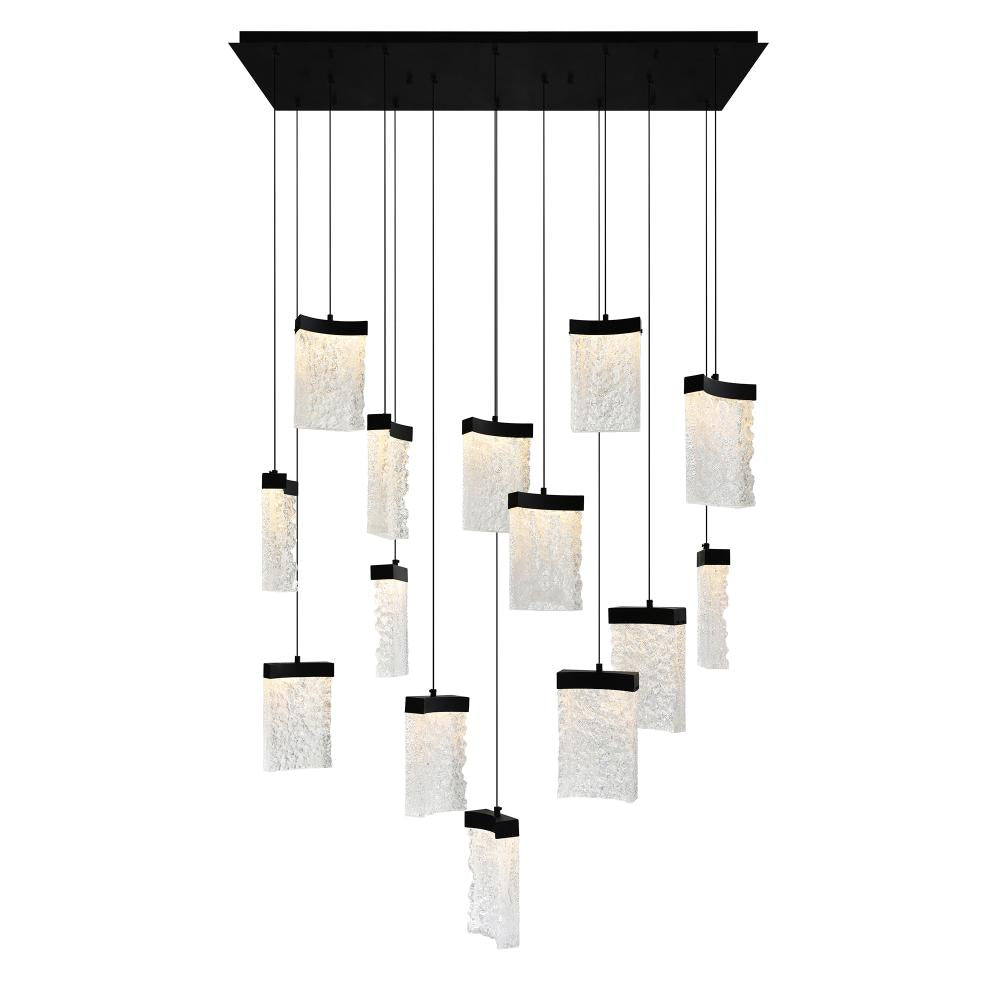 CWI Lighting 1587P48-14-101-RC Chandelier - Black