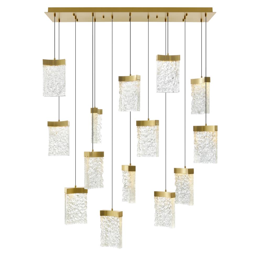 CWI Lighting 1587P48-14-624-RC Chandelier - Brass