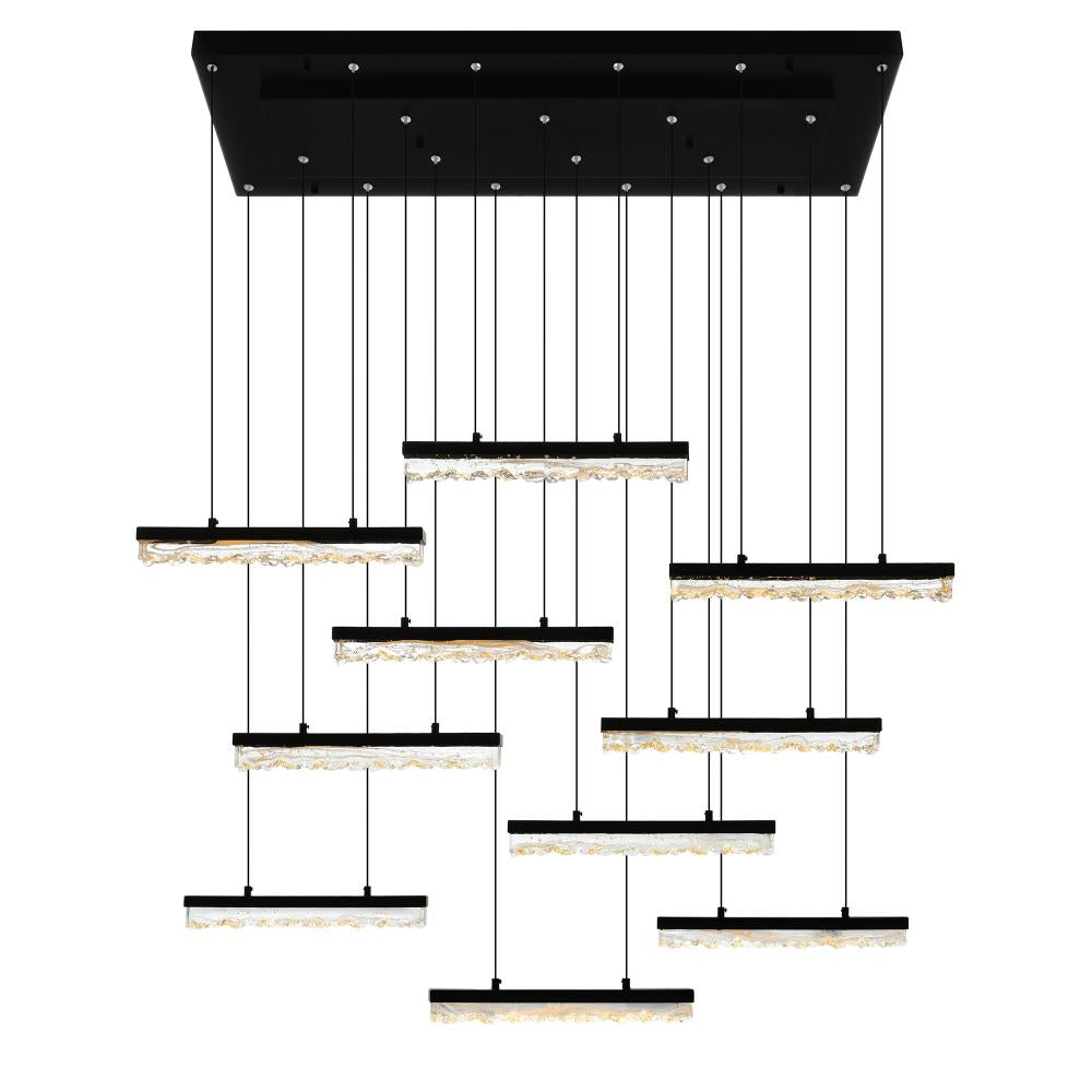 CWI Lighting 1588P48-10-101 Chandelier - Black