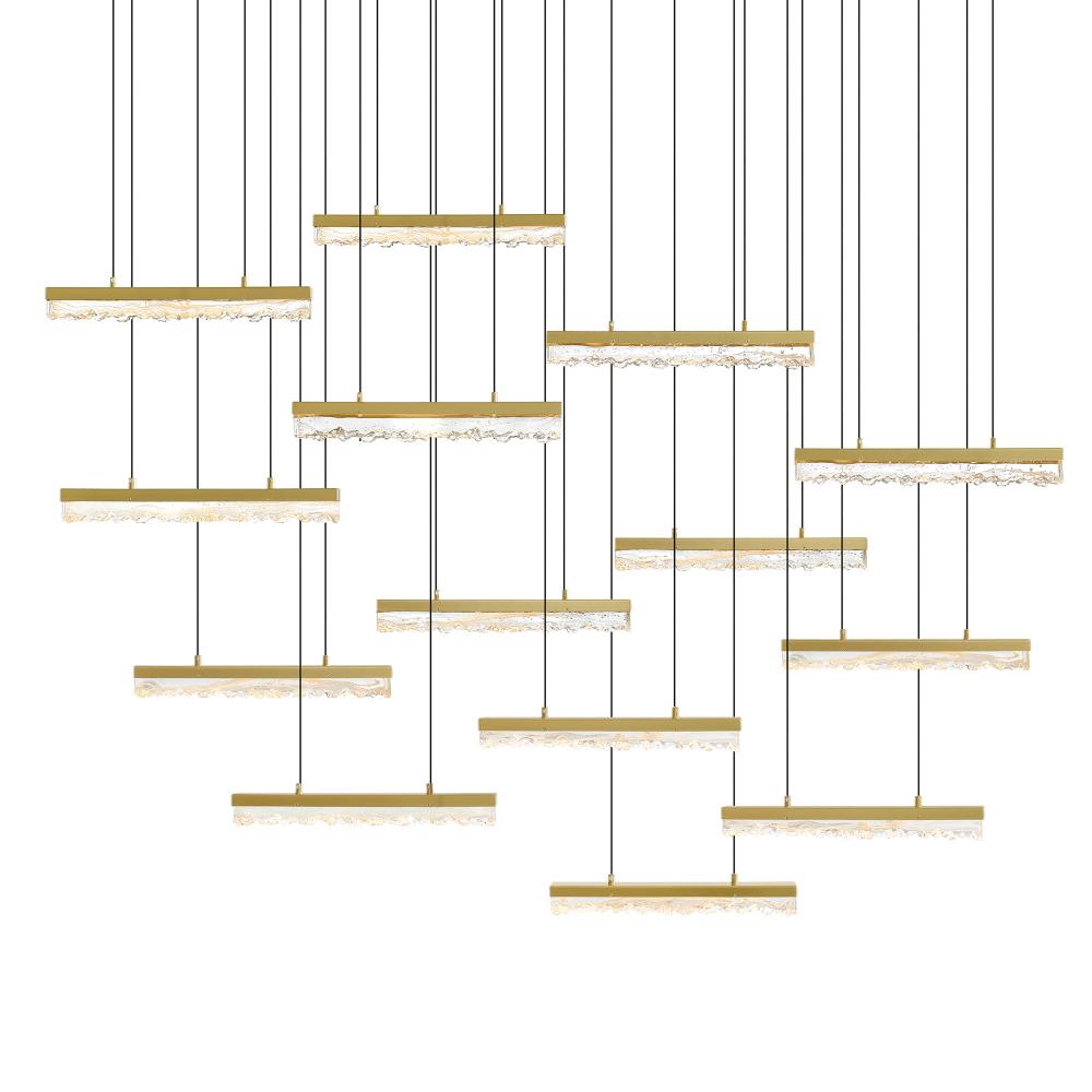 CWI Lighting 1588P60-14-624 Chandelier - Brass