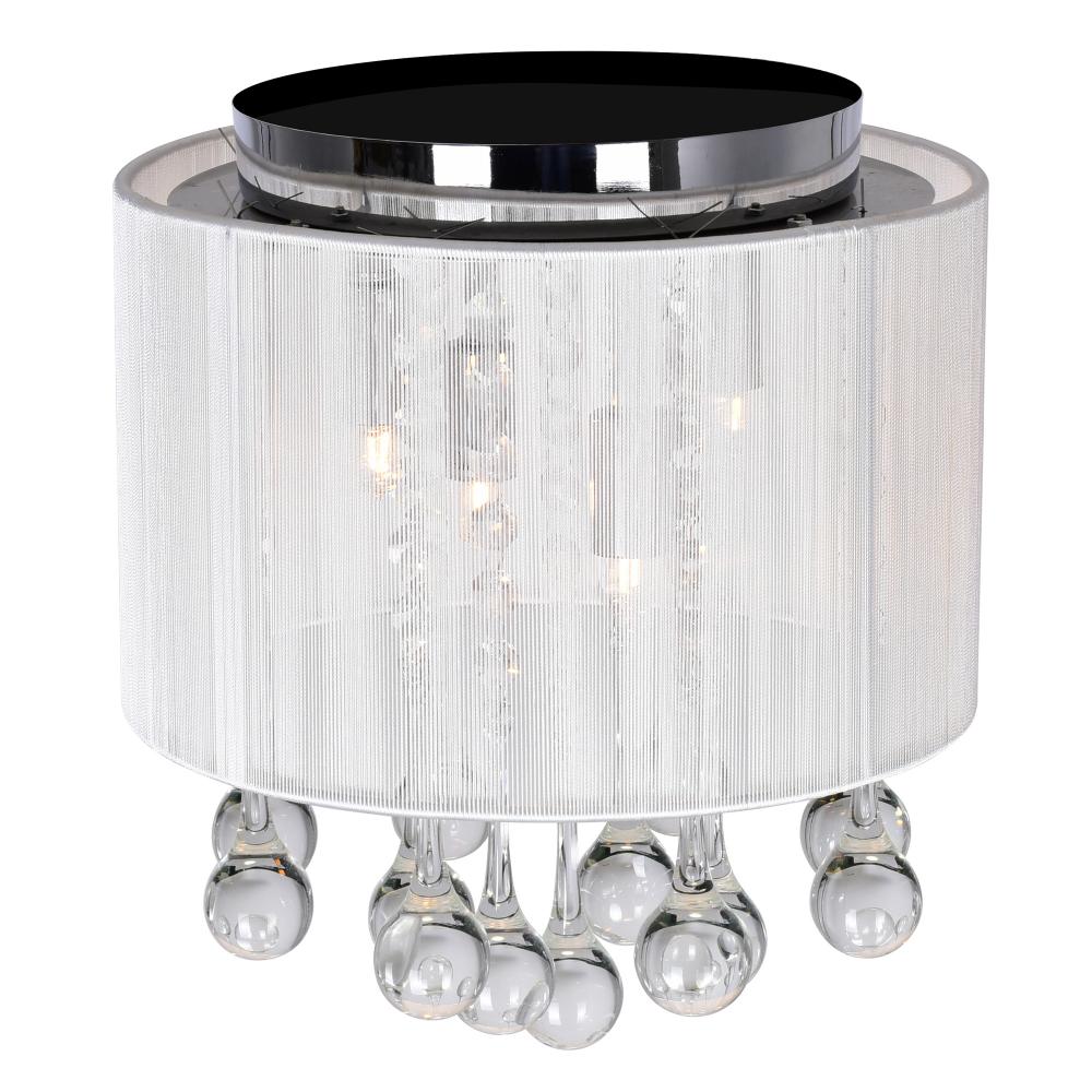 CWI Lighting 5006C10C-R (W) Flush Mount Contemporary - Chrome