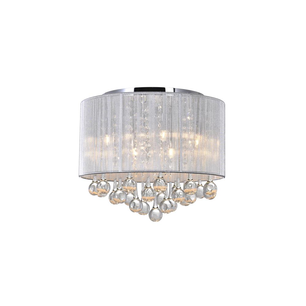 CWI Lighting 5006C14C-R (S) Flush Mount Contemporary - Chrome