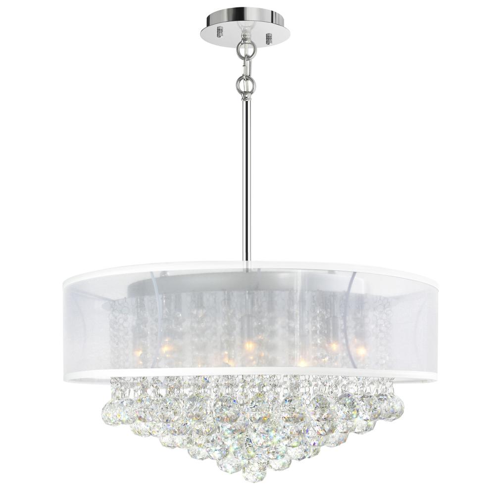 CWI Lighting 5062P24C (CLEAR + W) Chandelier Contemporary - Chrome