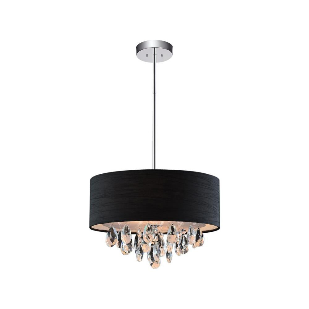 CWI Lighting 5443P14C (BLACK) Chandelier Contemporary - Chrome