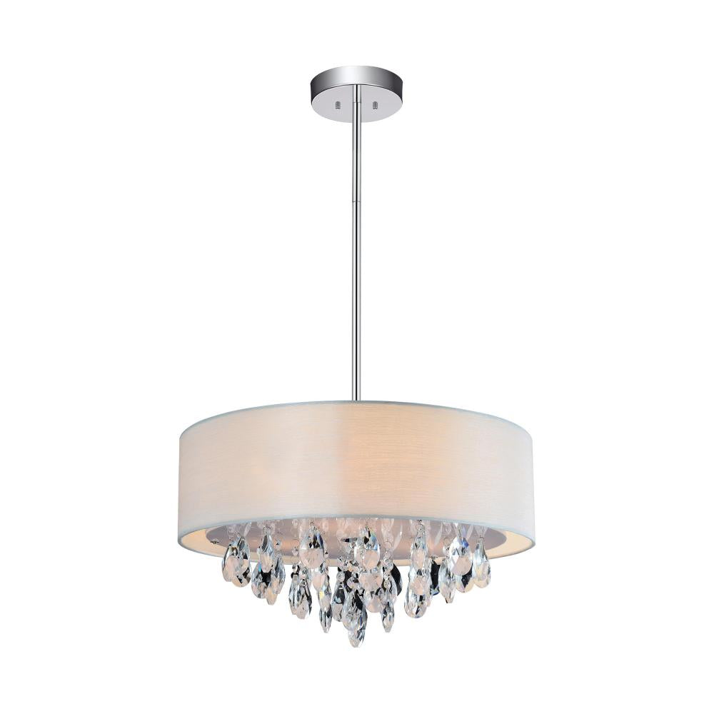 CWI Lighting 5443P14C (OFF WHITE) Chandelier Contemporary - Chrome