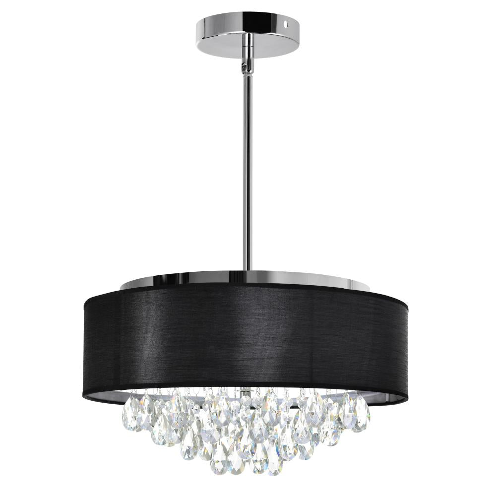 CWI Lighting 5443P18C (BLACK) Chandelier Contemporary - Chrome