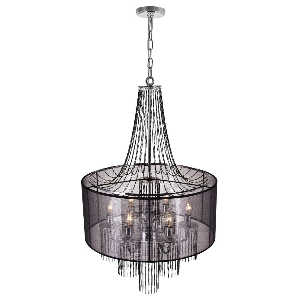 CWI Lighting 5475P20C-6 BROWN Chandelier Contemporary - Chrome