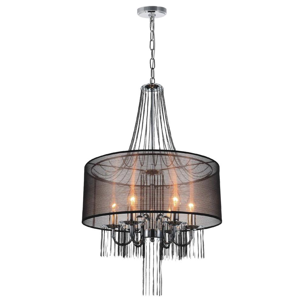 CWI Lighting 5475P20C-6 BROWN Chandelier Contemporary - Chrome