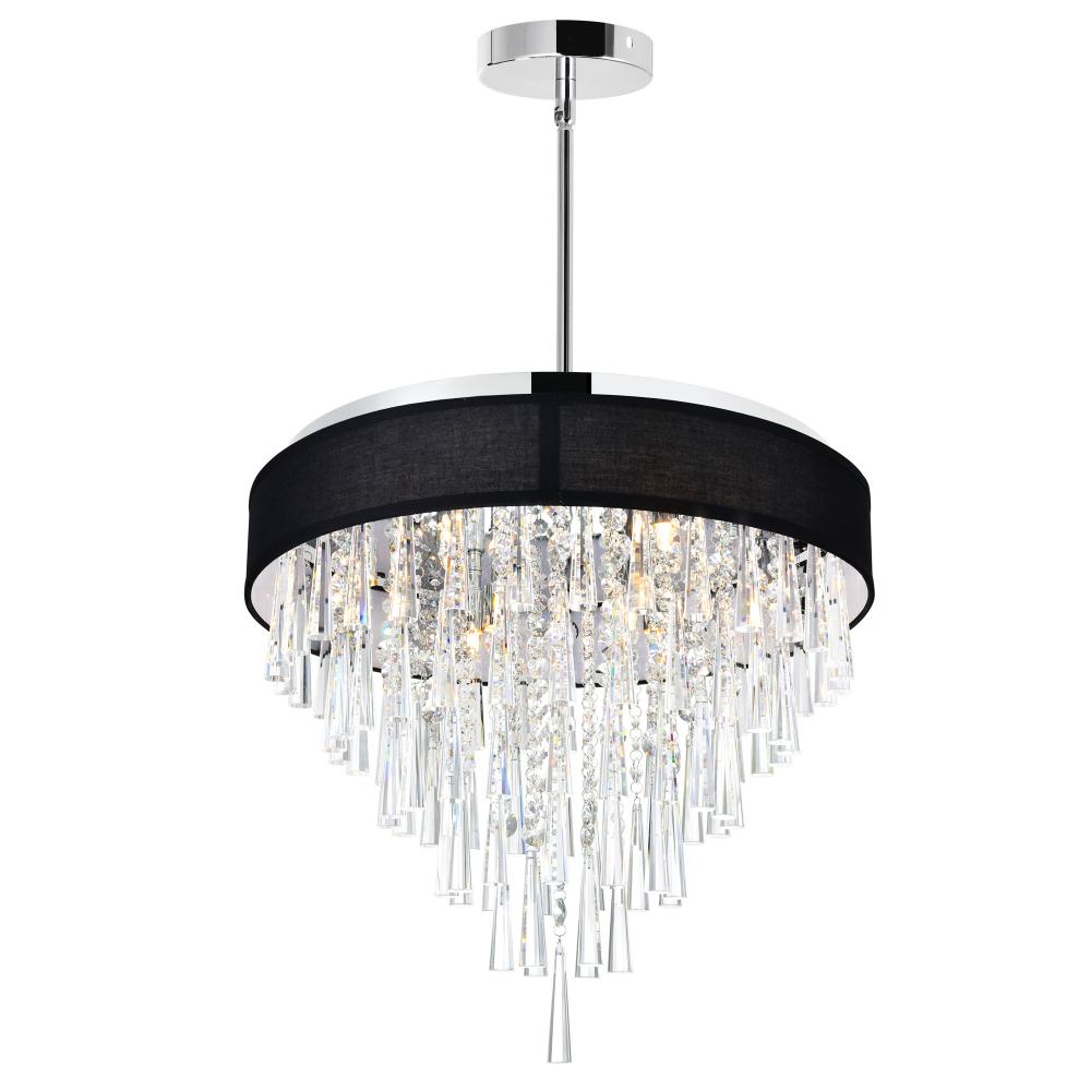 CWI Lighting 5523P22C (BLACK) Chandelier Crystal - Chrome