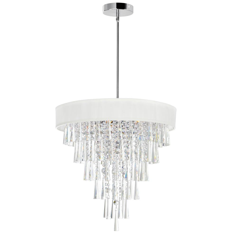 CWI Lighting 5523P22C (OFF WHITE) Chandelier Crystal - Chrome