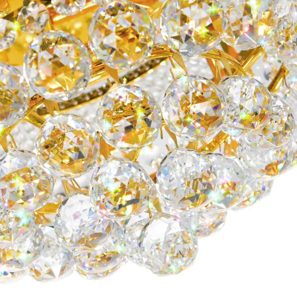 CWI Lighting 8001C12G Flush Mount Crystal - Gold