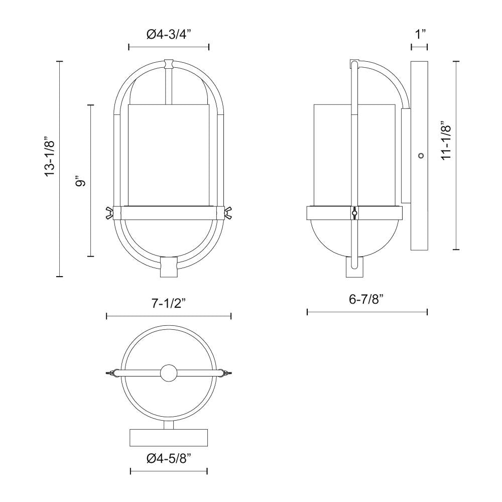 Alora Lighting CYRUS WV539007MBCL Bathroom Fixture Modern - Matte Black