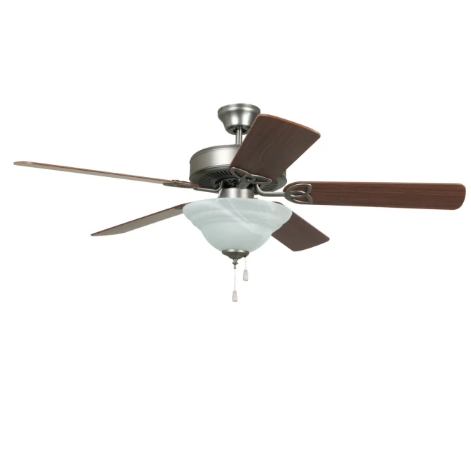 Craftmade BLD52BNK5C1 Builder Deluxe 52 Inch 5 Blade Indoor Ceiling Fan with LED Light
