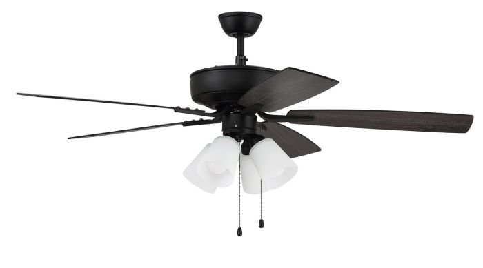 Craftmade Pro Plus 114 Indoor Fan - P114FB5-52FBGW - 52 Inch Ceiling Fan - Black, Grey