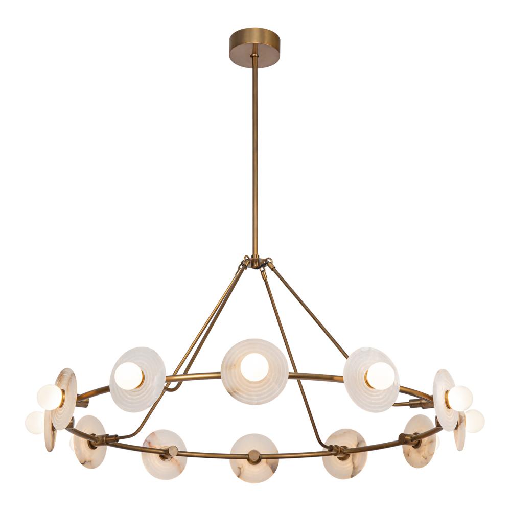 Alora Lighting DAHLIA CH346046VBAR Chandelier - Vintage Brass