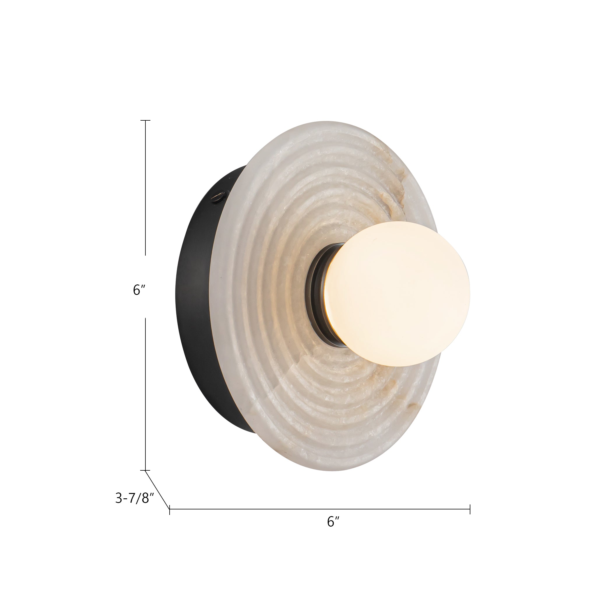 Dahlia 6-in Urban Bronze/Alabaster LED Wall/Vanity