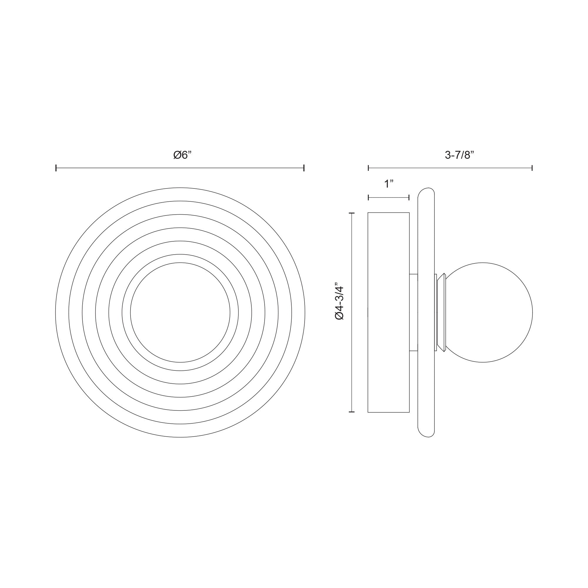 Dahlia 6-in Urban Bronze/Alabaster LED Wall/Vanity