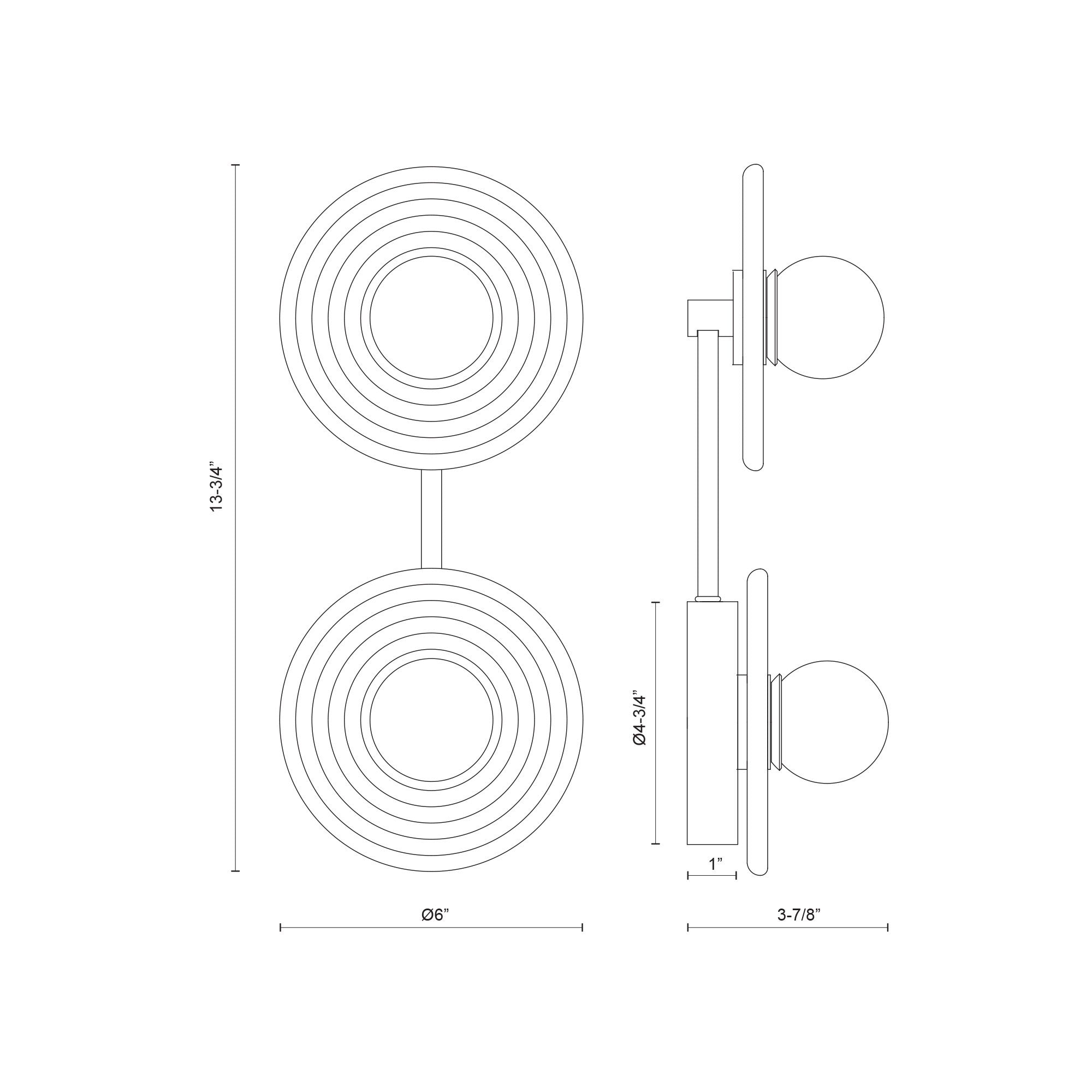 Dahlia 14-in Urban Bronze/Alabaster LED Wall/Vanity