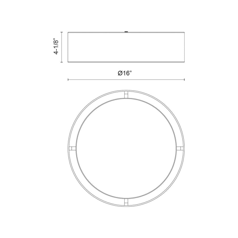 Kuzco Lighting Inc. DALTON FM7916-GY-5CCT Flush Mount - Gray