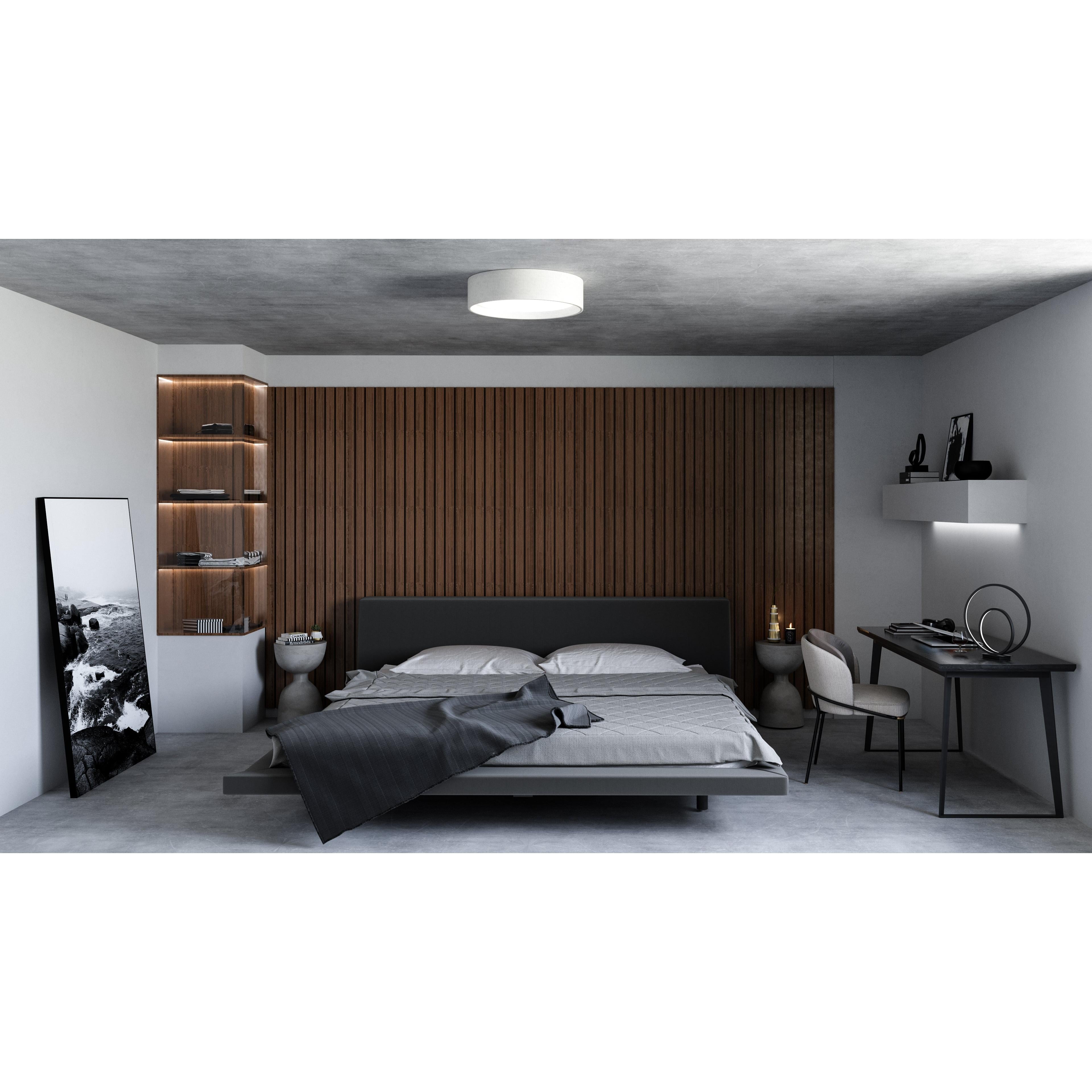 Dalton 20-in White LED Flush Mount