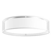 Dalton 20-in White Organza LED Flush Mount