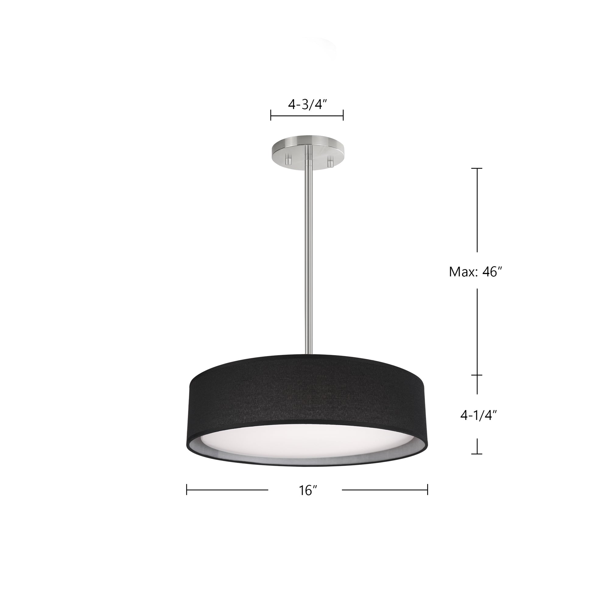 Dalton 16-in White LED Pendant