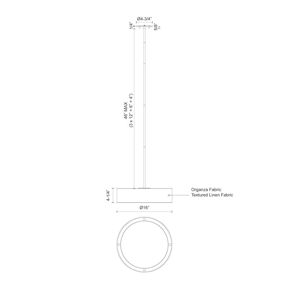 Kuzco Lighting Inc. DALTON PD7916-WH-5CCT Pendant - White