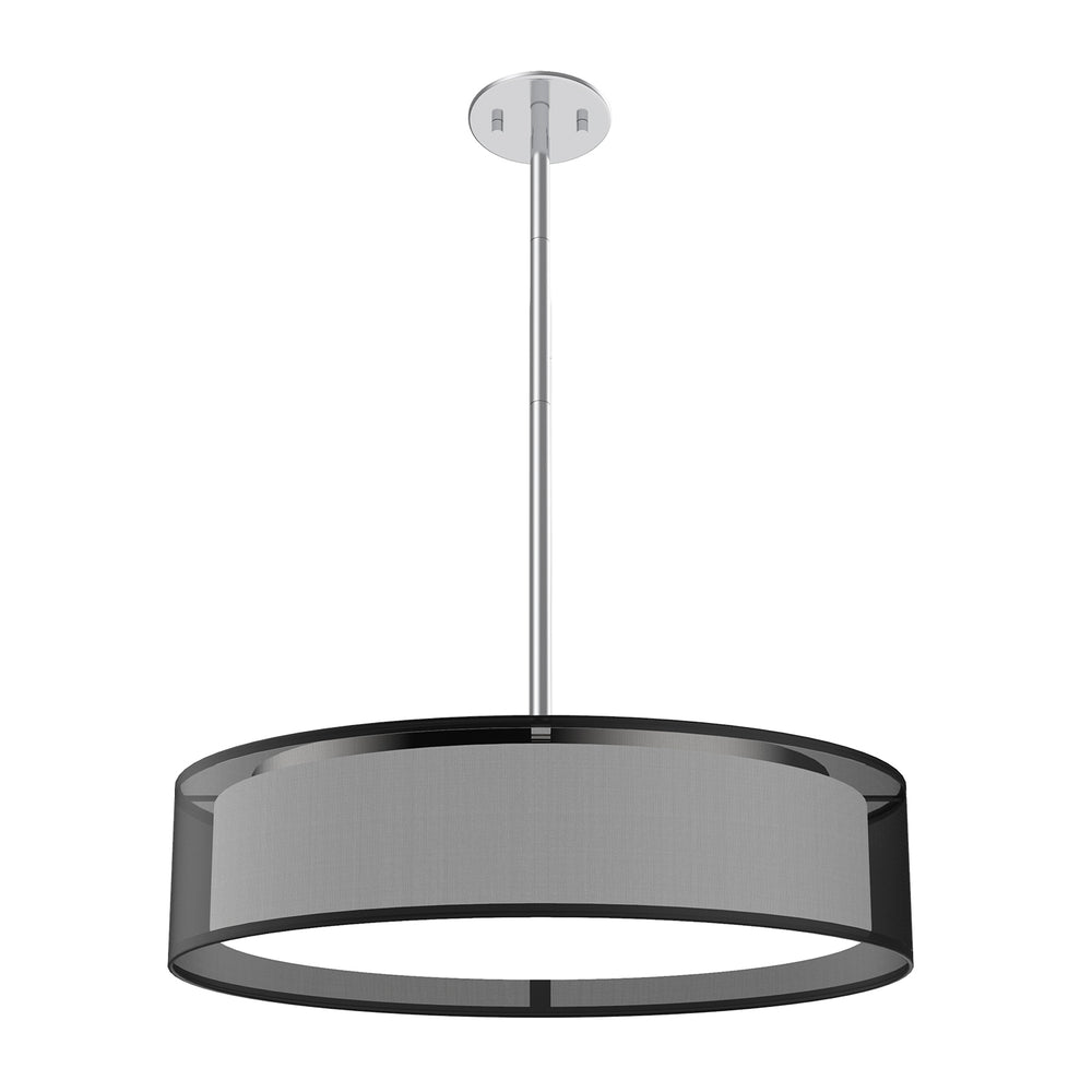 Kuzco Dalton PD7920-BOR-5CCT Pendant Light Fixture, UL Damp Rated, Black Organza