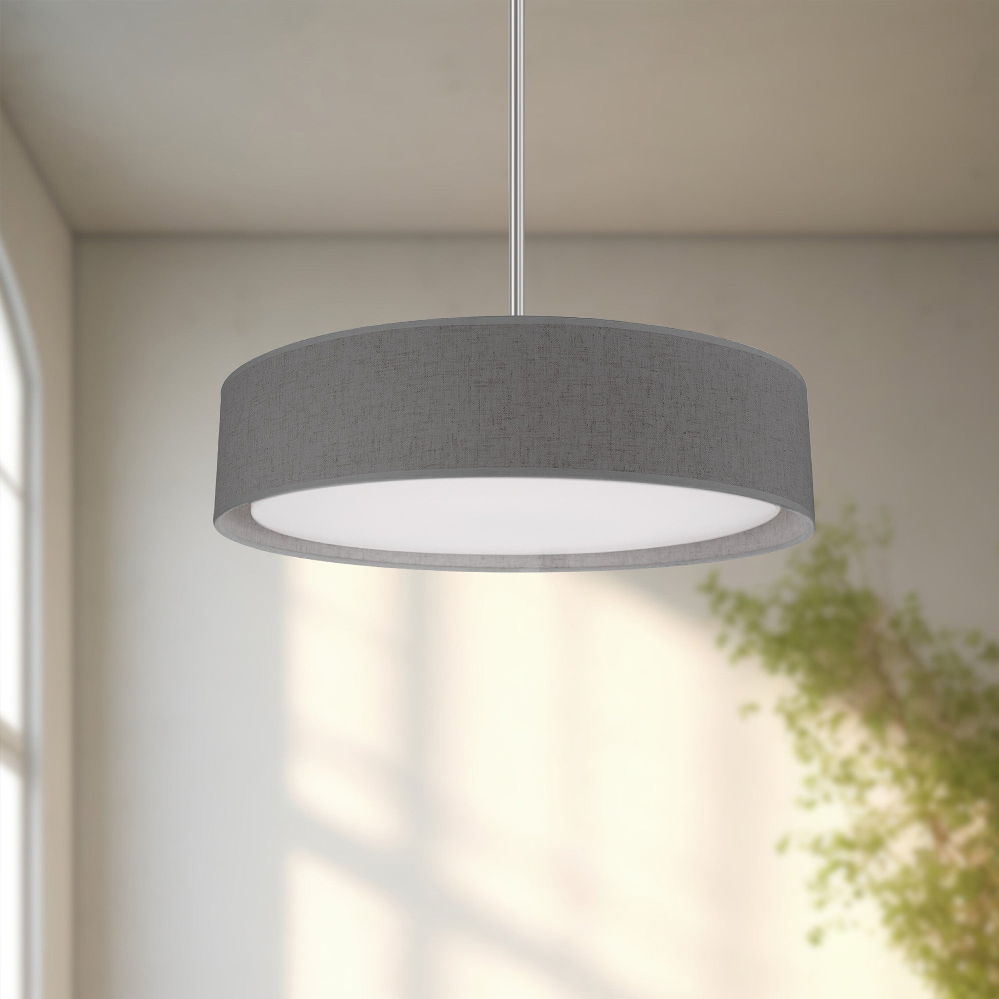 Dalton 20-in Gray LED Pendant