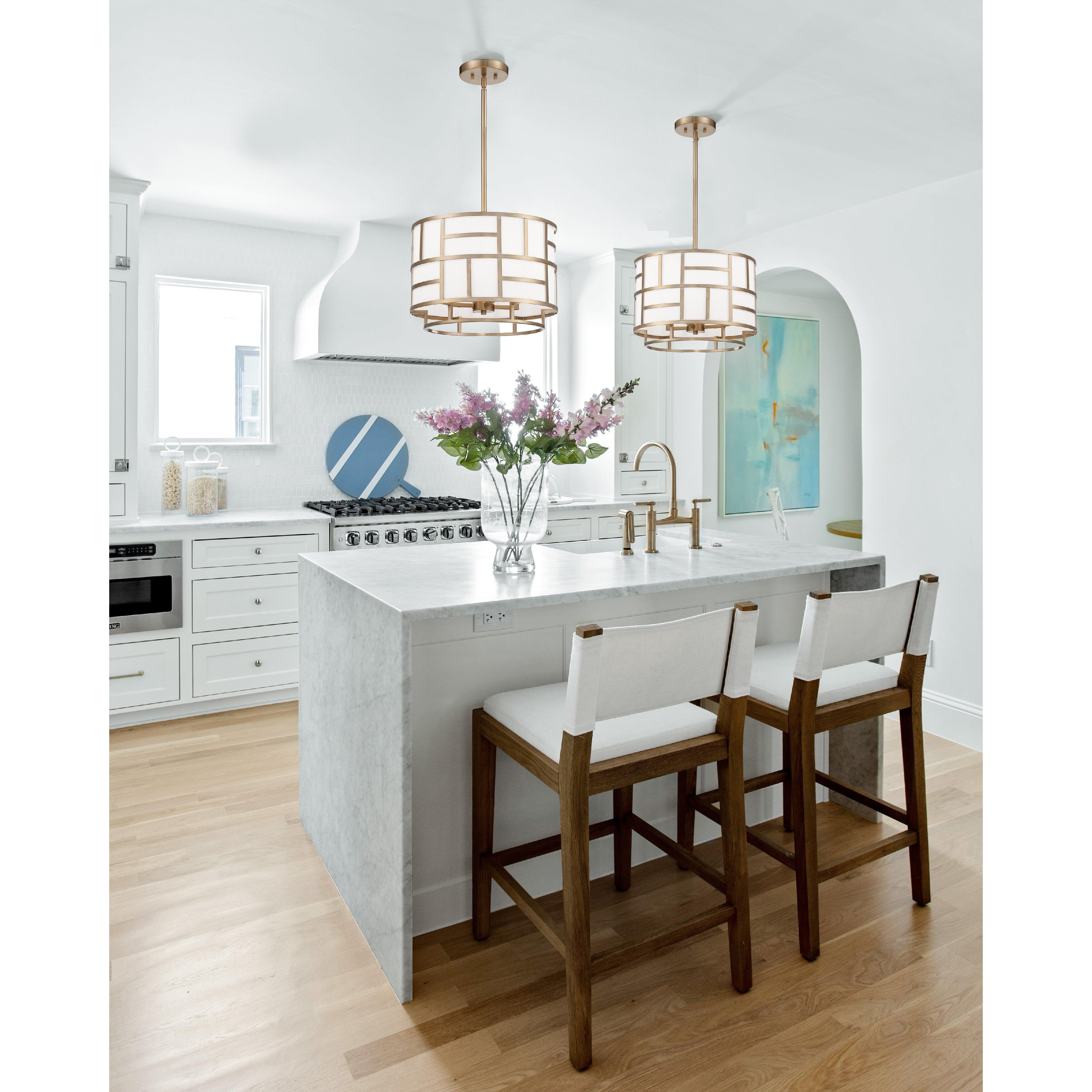 Crystorama Danielson DAN-404-VG – 16.75 Inch – 4 Light – Chandelier – Vibrant Gold – Dry Rated